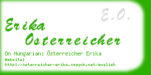 erika osterreicher business card