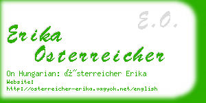 erika osterreicher business card